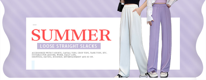 Loose straight slacks