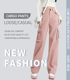 Double button cargo pants