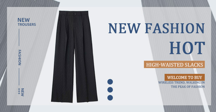 High-waisted wide-leg pants