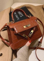 New fashion high sense hand bill of lading shoulder bag 棕色 