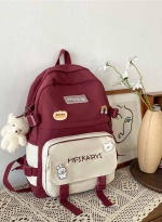 New schoolbag Women's Korean backpack 红色 