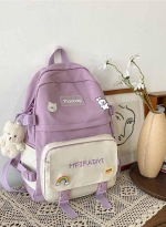 New schoolbag Women's Korean backpack 紫色 