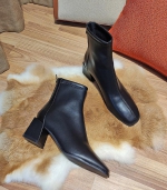 Korean version of children with high heels and short boots 黑色（单里） 