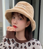 Korean imitation rabbit hair fisherman hat 卡其 