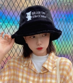 Korean imitation rabbit hair fisherman hat 黑色 