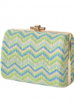 Corrugated hand shoulder bag green 