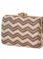 Corrugated hand shoulder bag brown 