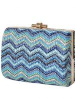 Corrugated hand shoulder bag blue 