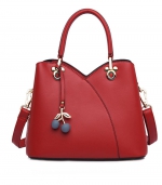 PU portable diagonal bag 红色 