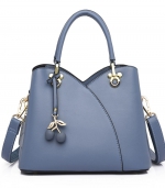 PU portable diagonal bag blue 