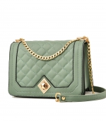 diamond chain shoulder bag green 