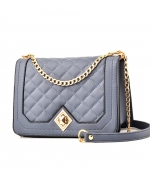 diamond chain shoulder bag blue 