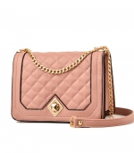 diamond chain shoulder bag pink 