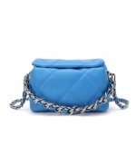 fashion all-match rhombus bag blue 