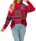 Printed Christmas sweater Red 