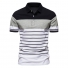 Striped matching POLO shirt Black