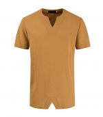 Short-sleeved casual T-shirt Brown 