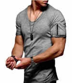 Solid color plus casual Tshirt Dark gray 