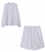 Shorts two-piece casual suit White 