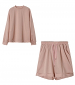 Shorts two-piece casual suit Pink 