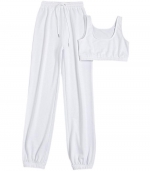 Tank top and ankle pantsuit White 