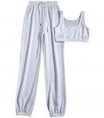 Tank top and ankle pantsuit Grey 