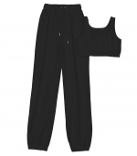 Tank top and ankle pantsuit Black 
