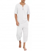 Trousers cotton linen suit White 