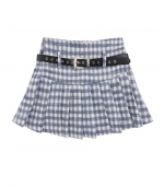 Style mini pleated skirt Blue 