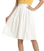 Solid color slimming skirt White 