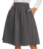 Solid color slimming skirt Grey 