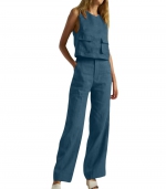 Casual pantsuit Sea blue 