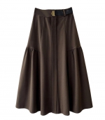 Temperament nizi dress Coffee color 