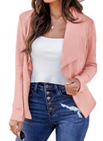 Lapel cardigan jacket suit  Pink 