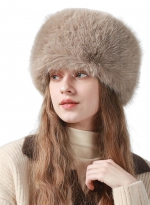 Warm furry hat khaki 