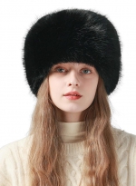 Warm furry hat Black 