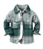 Plaid long-sleeved shirt Green 