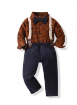 Boys' Christmas suit Brown 