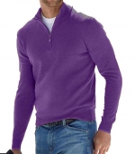 Zipper casual top polo Deep purple 