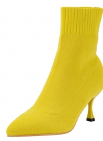 Knitted stilettos Yellow 