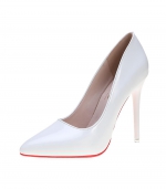 Light stiletto heels White 