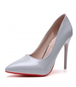 Light stiletto heels Light gray 