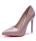Light stiletto heels Leather pink 