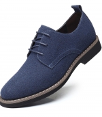 Sanded leather casual shoes Blue 
