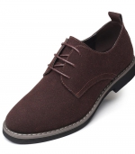 Sanded leather casual shoes Brown 