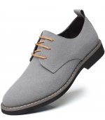 Sanded leather casual shoes Gray 