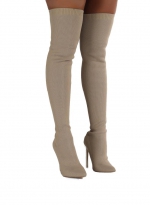 Over-the-knee boots Beige 