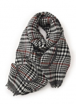 Thousand-bird check scarf Black 