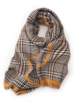 Thousand-bird check scarf Orange 