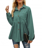 Doll shirt casual shirt    Green 